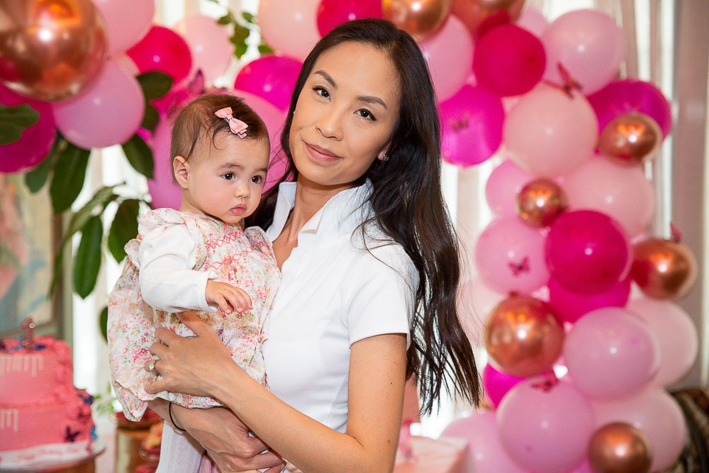 first birthday pink party photoshoot