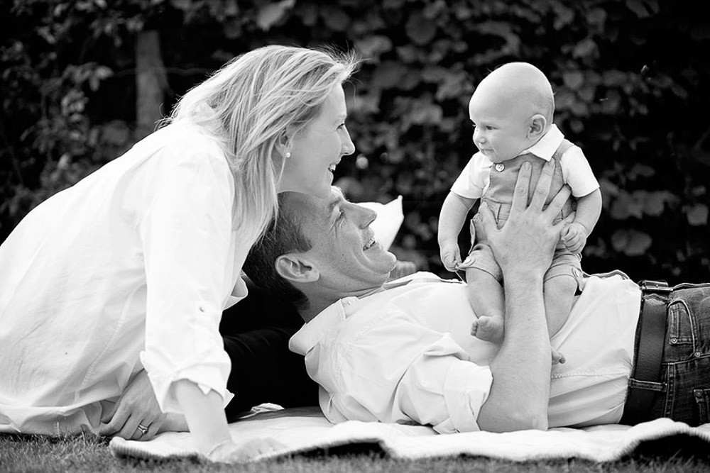 family photography with baby summer outdoor
