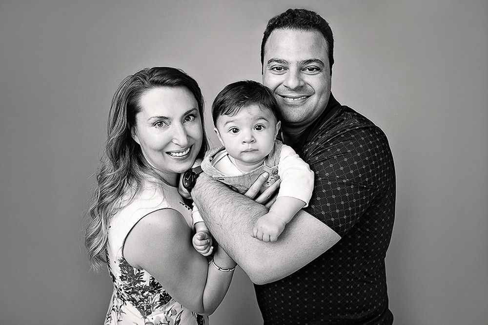 professional studio family portraits with a baby