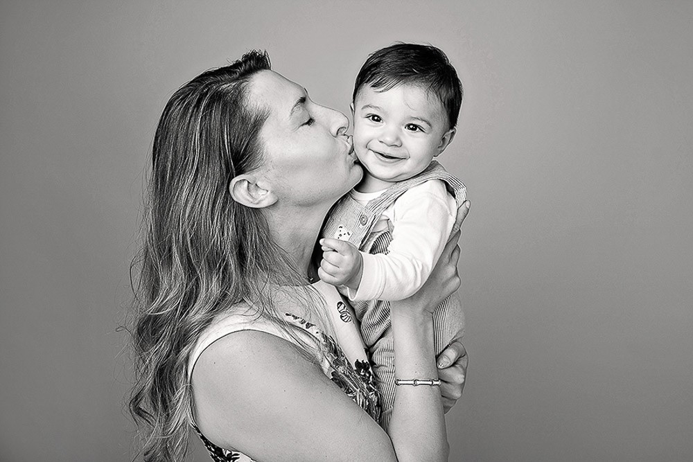 studio family portraits with a baby london