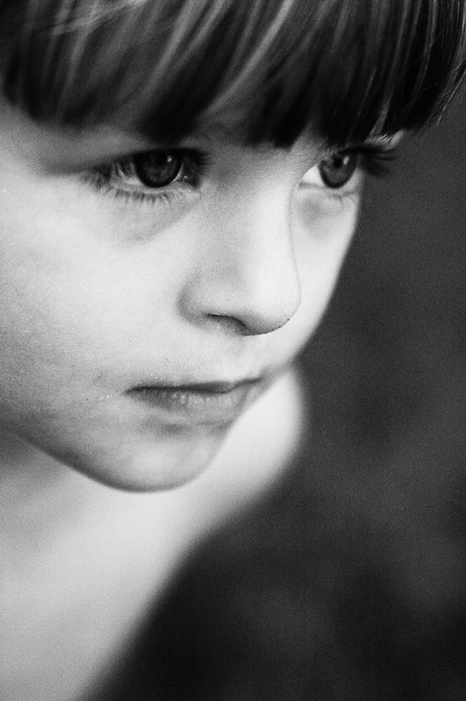 black and white children portrait photography