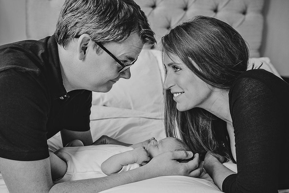 home newborn session with newborn photographer in london