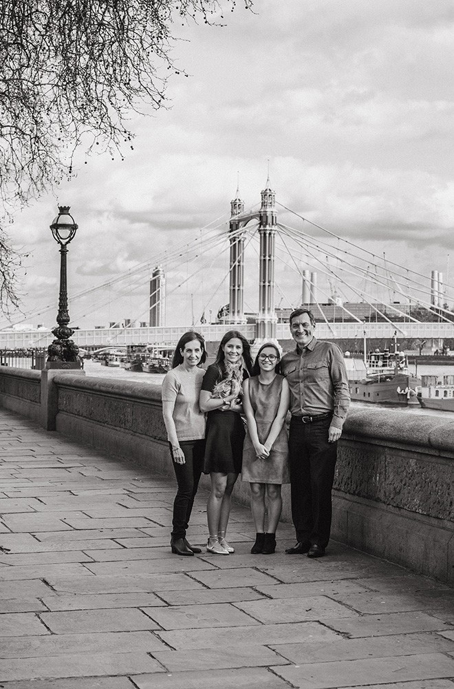 london vacation family portrait Chelsea Albert Bridge 
