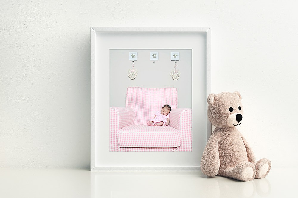 framed print for newborn photoshoot